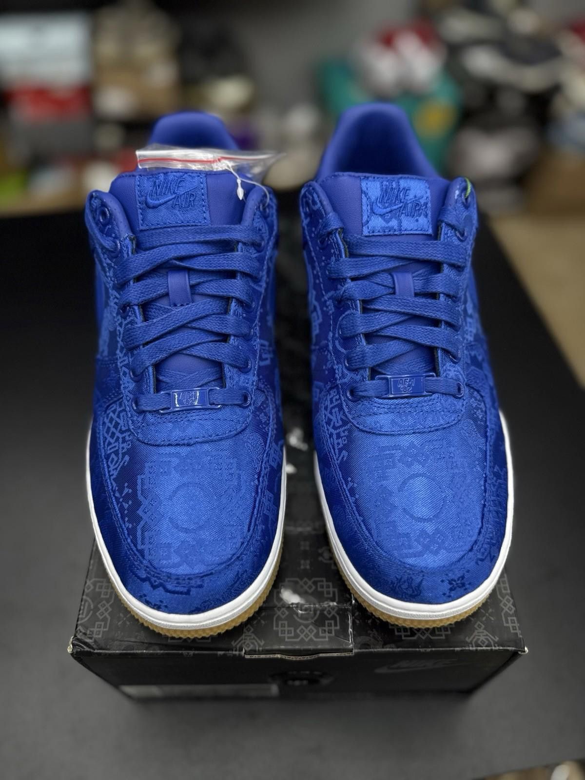 Nike Size 8.5 - CLOT x Nike Air Force 1 CJ5290-400 Blue White Size US 8.5 / EU 41-42 - 2 Thumbnail