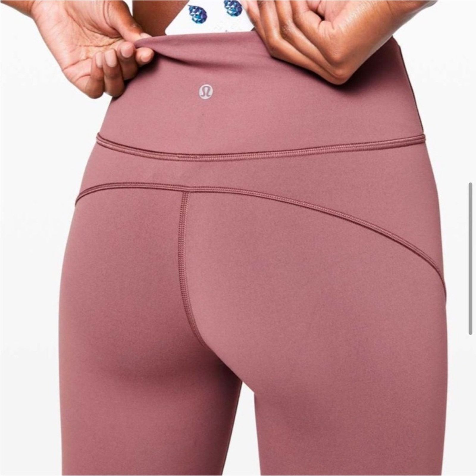Lululemon 112 - Lululemon Size 2 Mauve Pink- In Movement Tight 25" Size 26" / US 2 / IT 38 - 4 Thumbnail