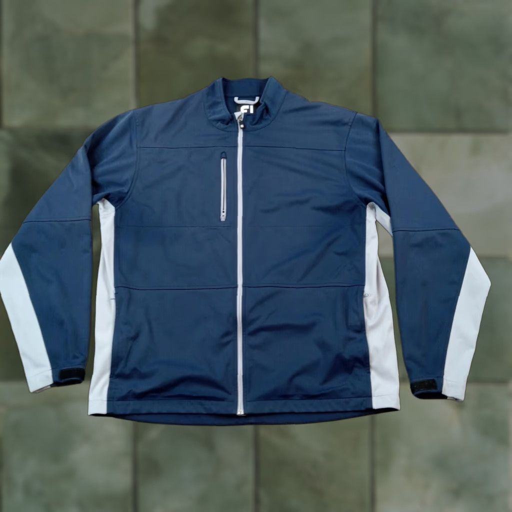 Footjoy FootJoy Golf Jacket Mens Large Blue Long Sleeve Mock Neck Full Zip Windbreaker Size US L / EU 52-54 / 3 - 1 Thumbnail