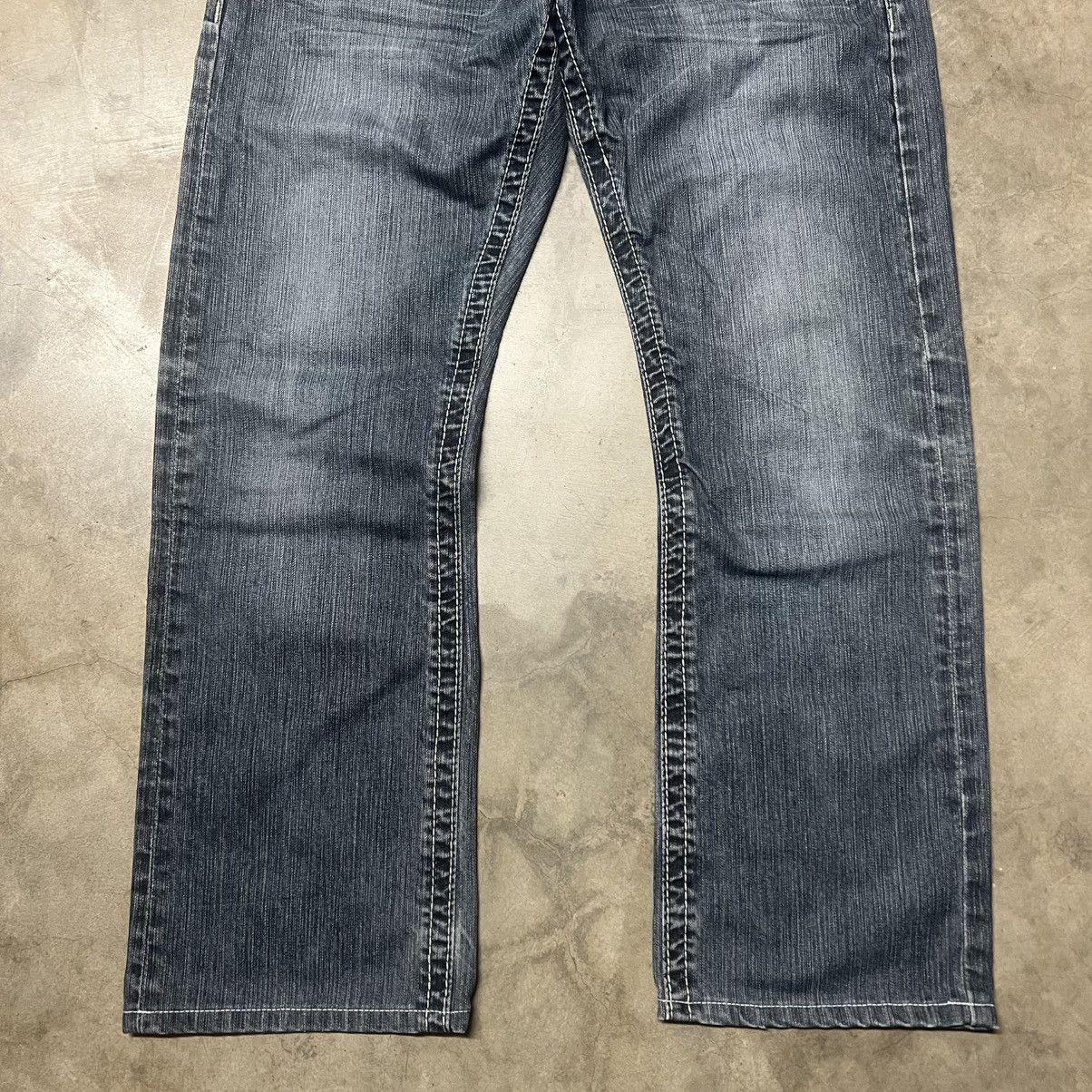 Affliction × Ed Hardy × JNCO Vintage Y2K JNCO Straight-Leg Embroidered Denim Jeans Size US 34 / EU 50 - 8 Thumbnail
