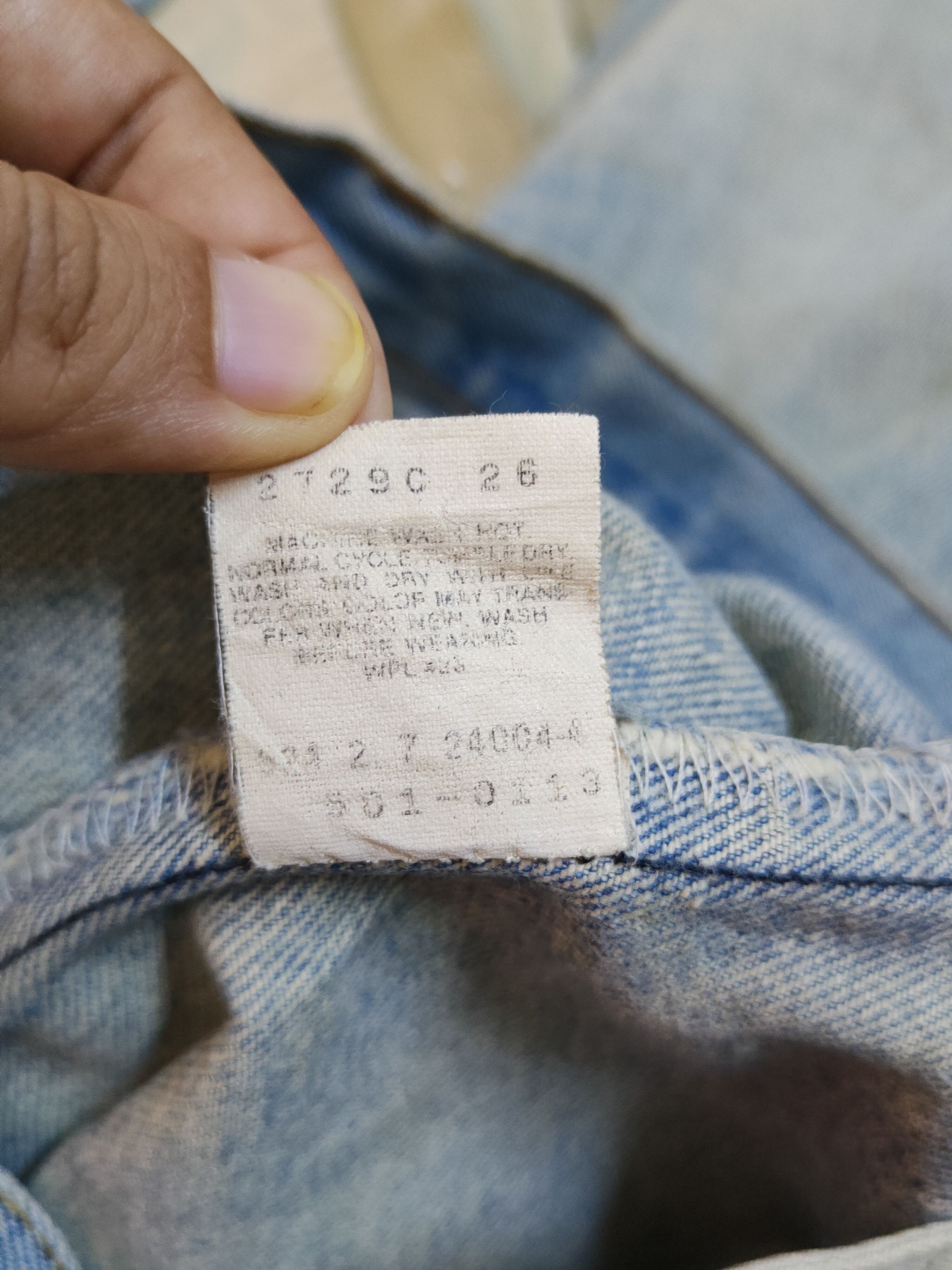 Levi's vintage Levi's Blue Distressed faded jeans Denim #S1594 Size US 35 - 18 Thumbnail