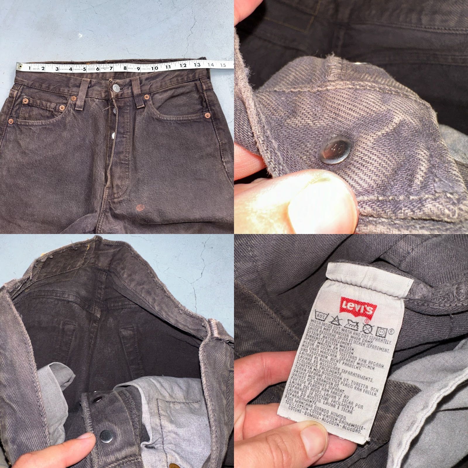 Levi's VINTAGE Levi's 501 Jeans Men Adult Regular Fit Straight Leg Light Wash Gray 90s Y2K US Made 28x30 Size US 28 / EU 44 - 8 Thumbnail