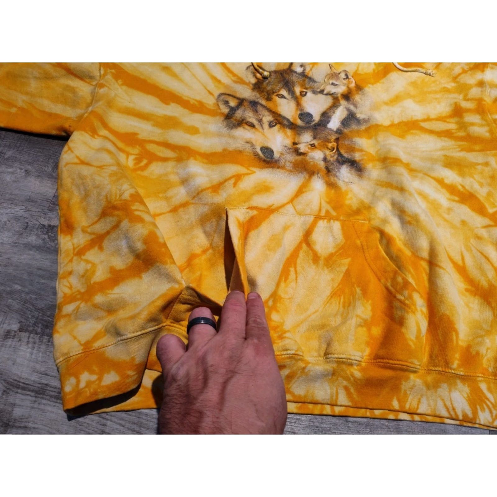 CO Tie Dye Clothing Co Tie Dye Hoodie Mens Size XL Wolves Orange Yellow Victory Tigers Nightfall Size US XL / EU 56 / 4 - 7 Thumbnail