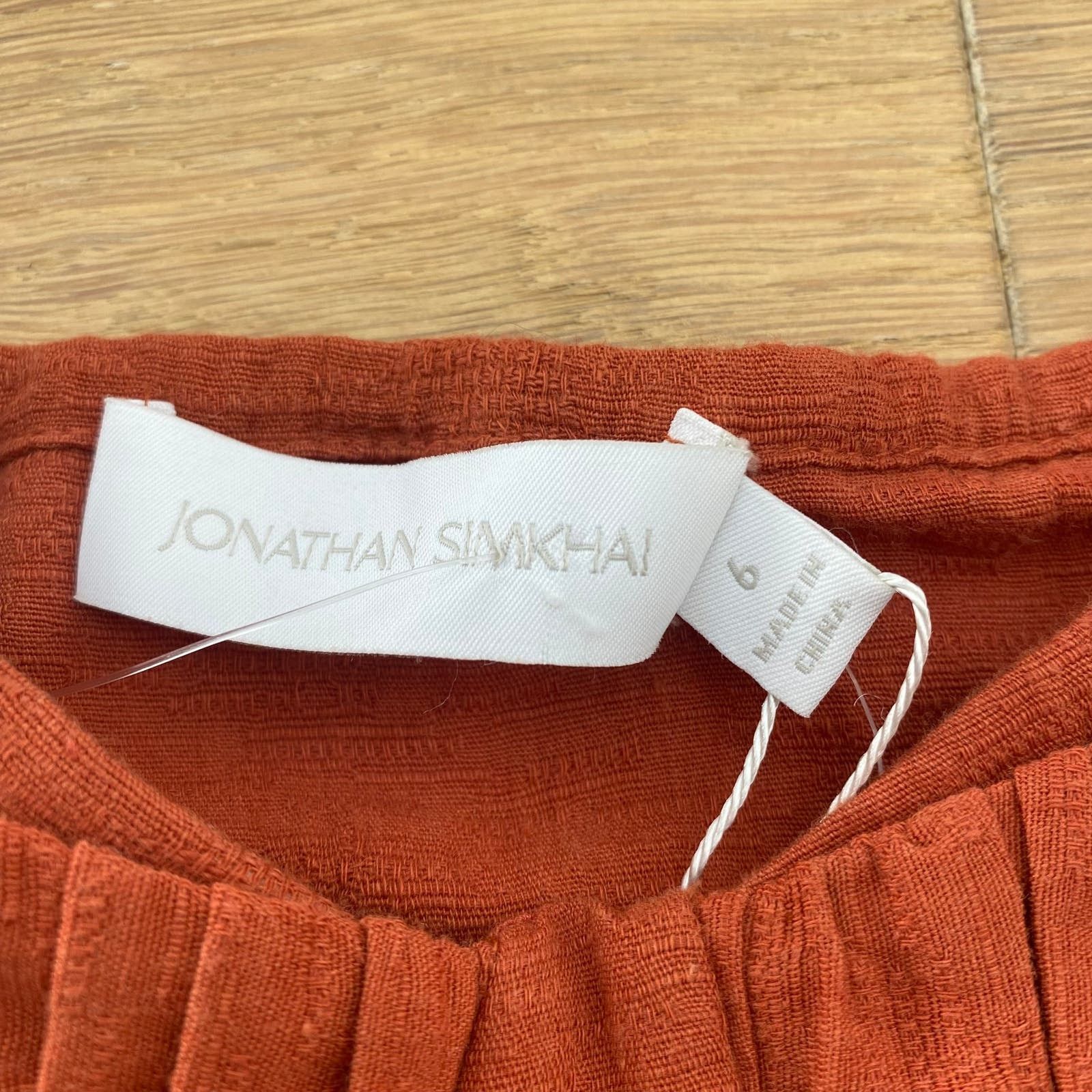Jonathan Simkhai Jonathan Simkhai Puff Sleeves Cotton/Linen Quince Crop Top Size M / US 6-8 / IT 42-44 - 10 Thumbnail