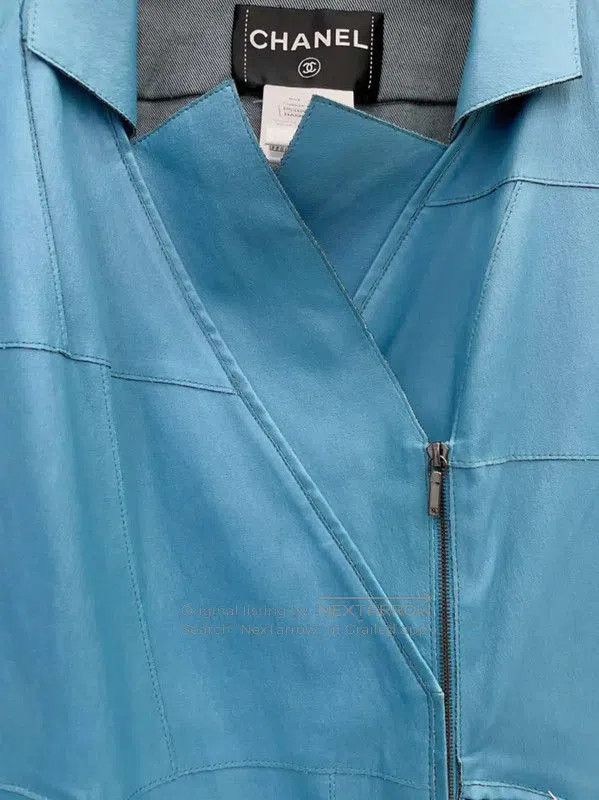 Chanel Chanel Blue Lambskin Women's Jacket . Size S / US 4 / IT 40 - 4 Thumbnail