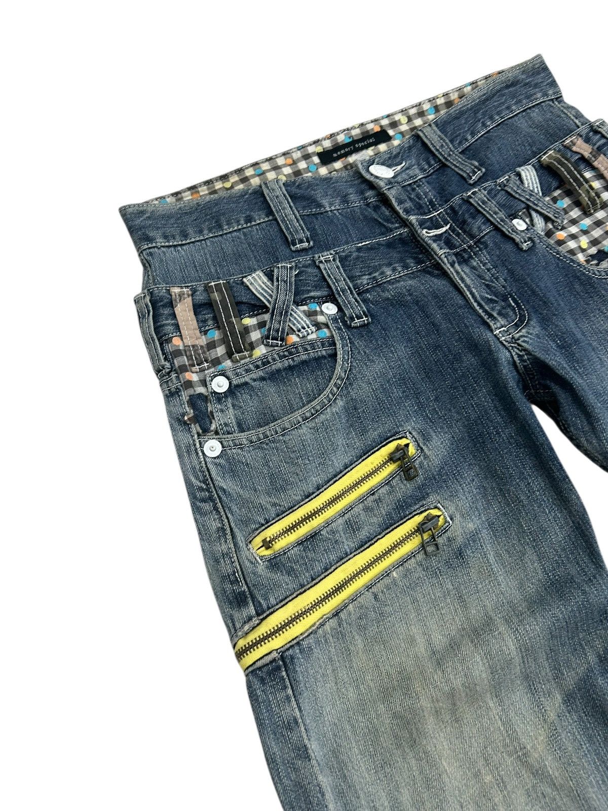 Japanese Brand Vintage Memory Special Double Waist Zipper Mud Washed Junya Size US 30 / EU 46 - 8 Thumbnail