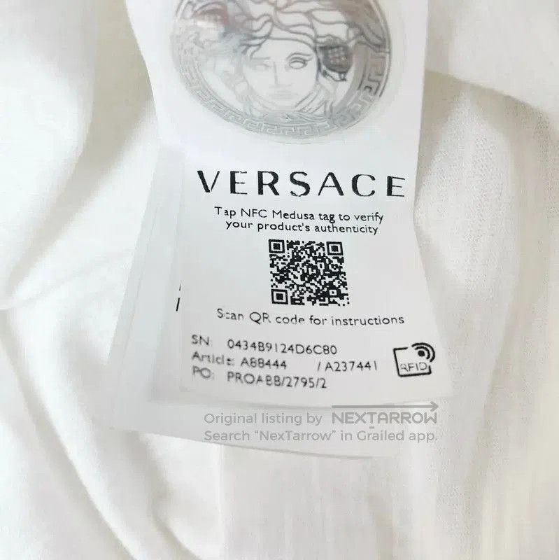 Versace Versace Men's Short Sleeve White T-Shirt . Size US M / EU 48-50 / 2 - 5 Thumbnail