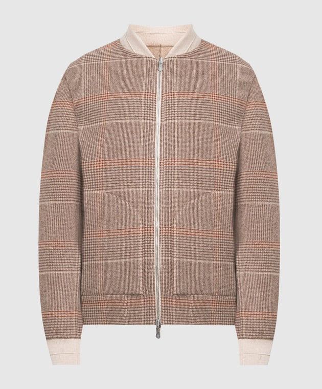 Brunello Cucinelli Brunello Cucinelli Reversible Bomber Jacket Cashmere Plaid Size US L / EU 52-54 / 3 - 3 Thumbnail