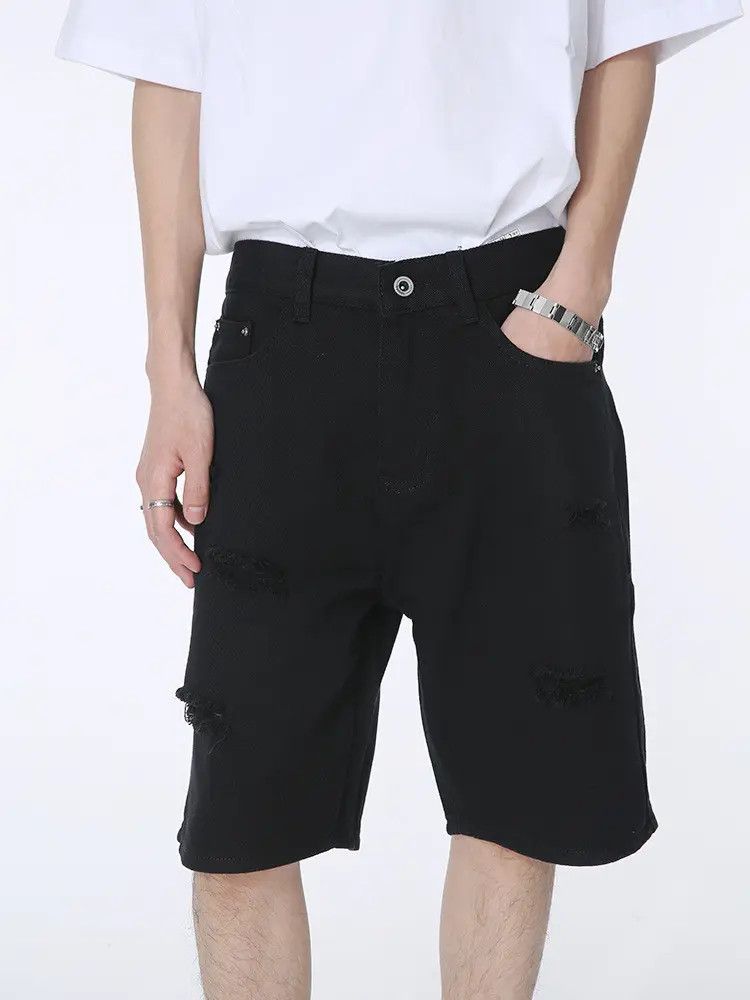 Japanese Brand × Jean Loose straight leg high street denim shorts Size US 32 / EU 48 - 5 Thumbnail