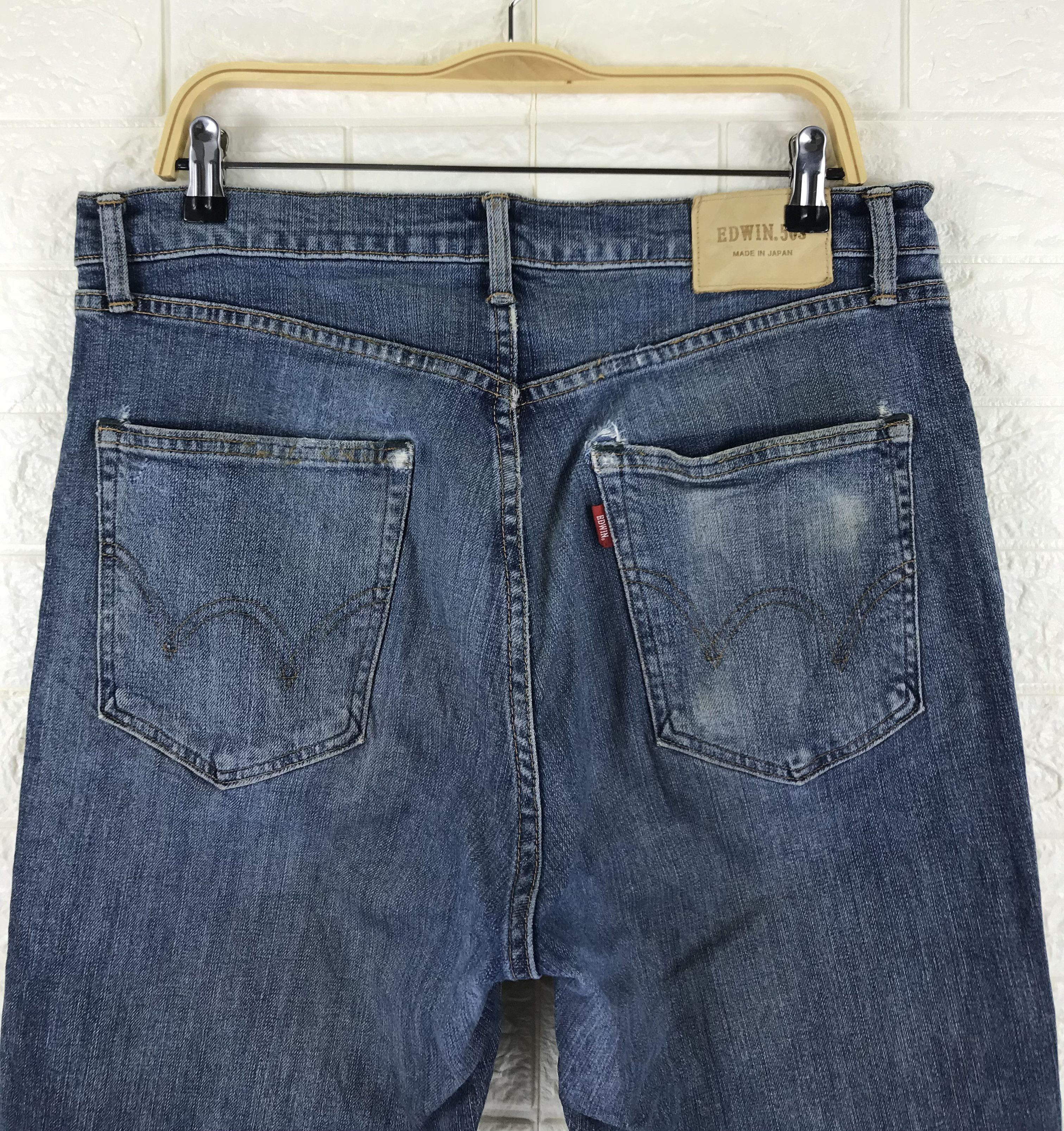 Edwin Vintage Edwin 503 Blue Wash Jeans Size US 34 / EU 50 - 6 Thumbnail