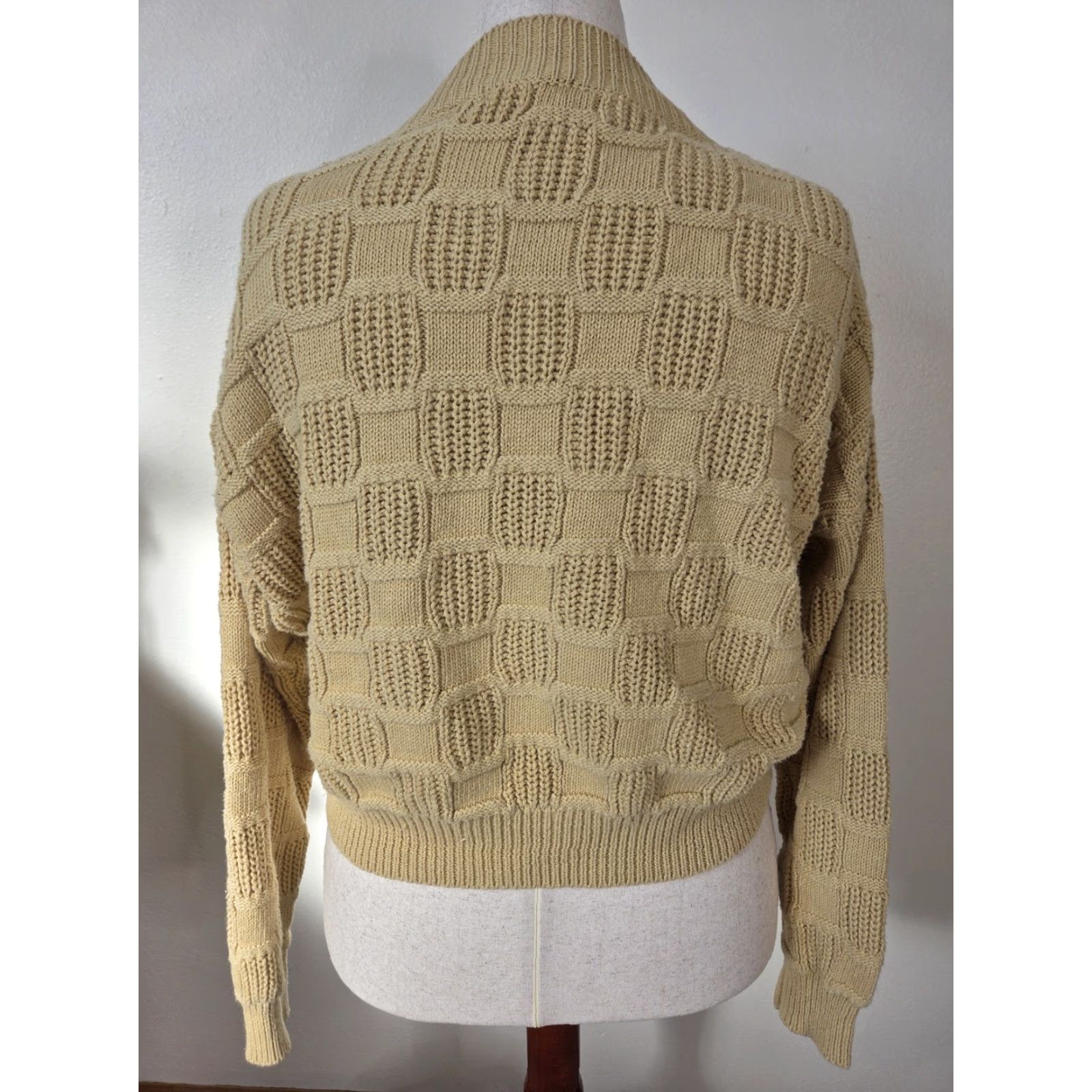 Express VINTAGE Express Cardigan Sweater Shirt? 90s Y2K Yellow Knit Long Sleeve Womens Large Size L / US 10 / IT 46 - 2 Thumbnail