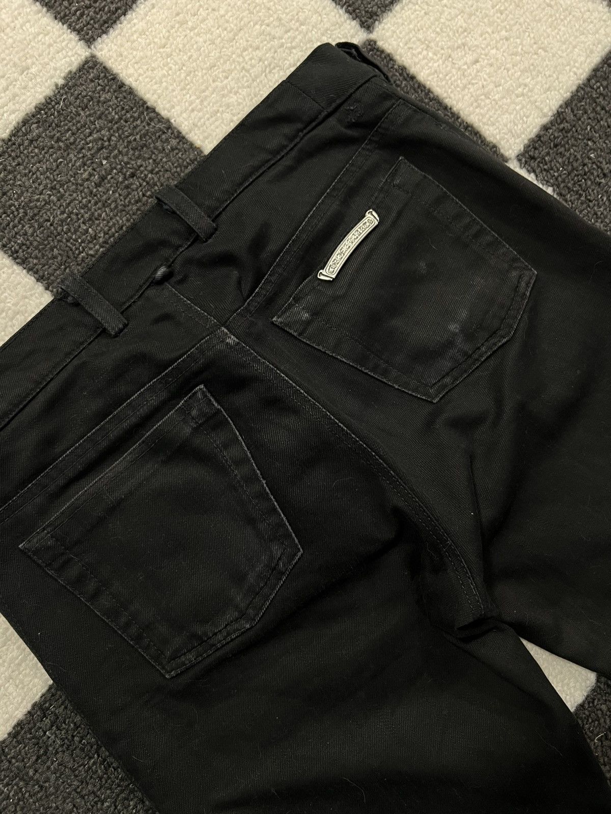 Chrome Hearts Vintage Chrome Hearts Fleur Knee Black Denim Size US 30 / EU 46 - 9 Thumbnail