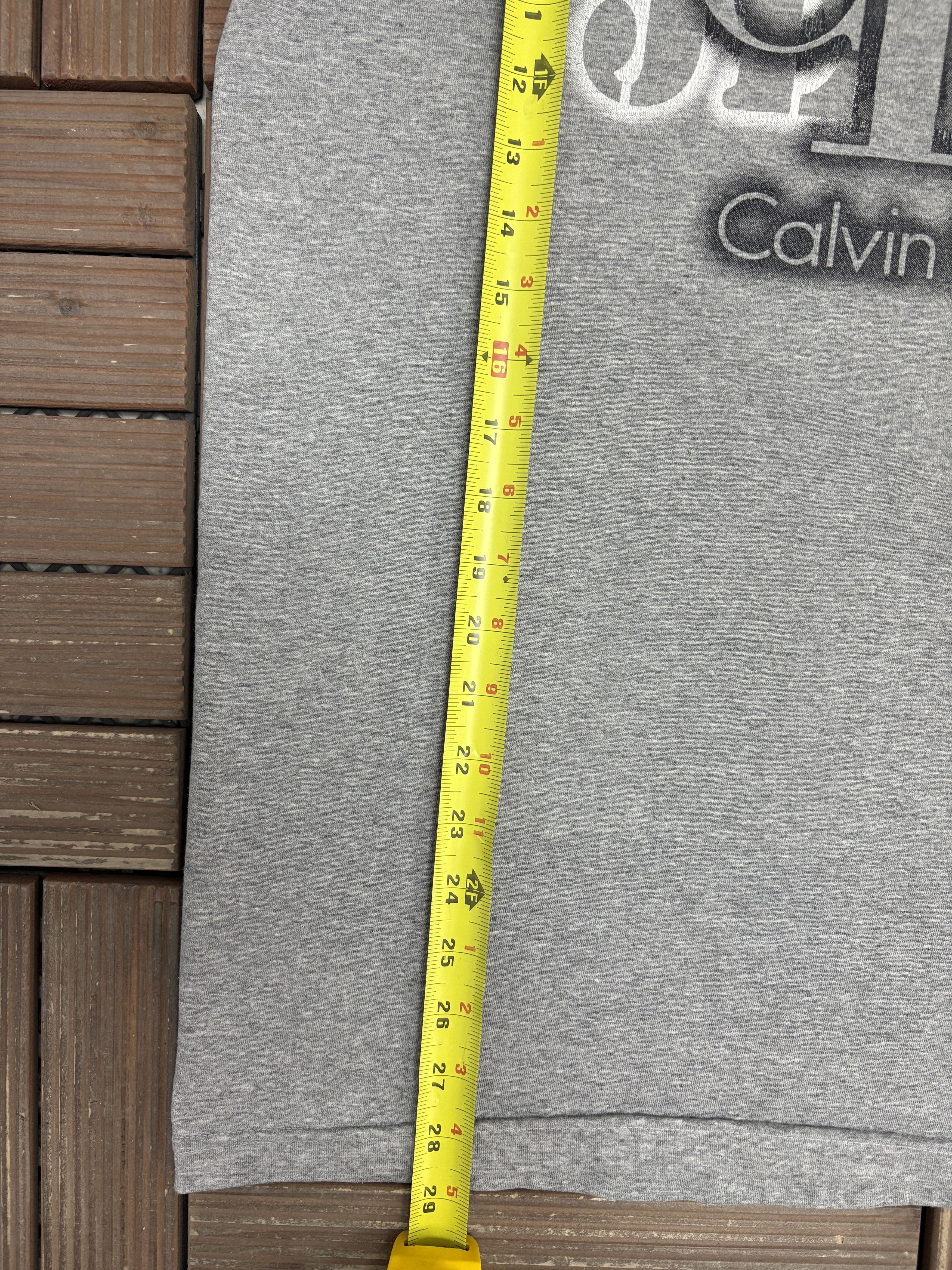 Calvin Klein × Vintage Calvin Klein "Spray Paint" Vintage Grey T-Shirt Tee Size US XL / EU 56 / 4 - 6 Thumbnail