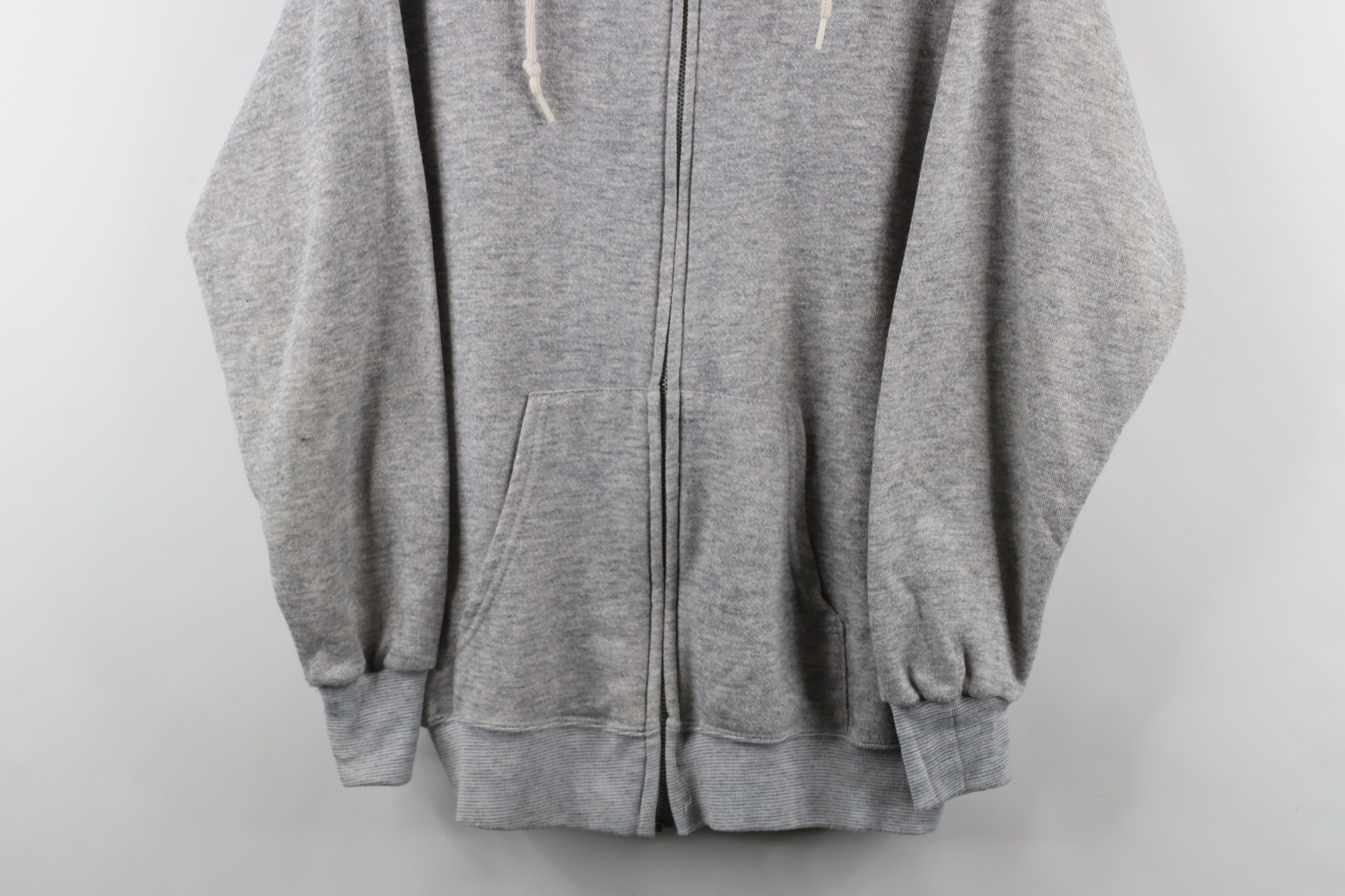 Vintage Vintage 70s Streetwear Full Zip Hoodie Heather Gray USA Size US M / EU 48-50 / 2 - 3 Thumbnail