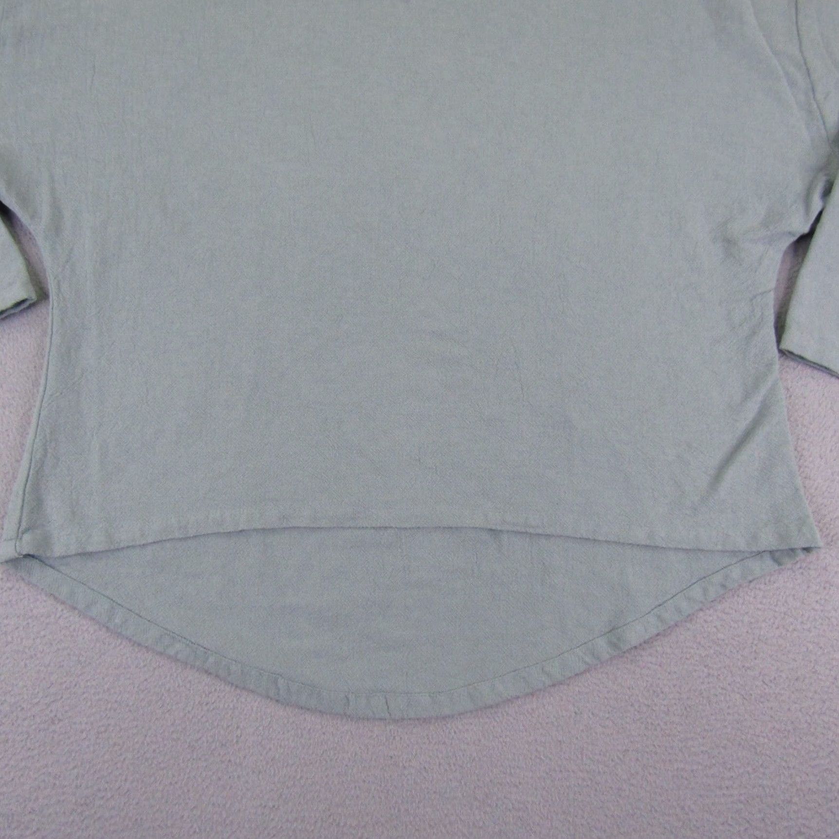 Soft Surroundings VINTAGE Soft Surroundings Women's Blouse Shirt Casual Petite Blue Cotton XS Size XS / US 0-2 / IT 36-38 - 3 Thumbnail
