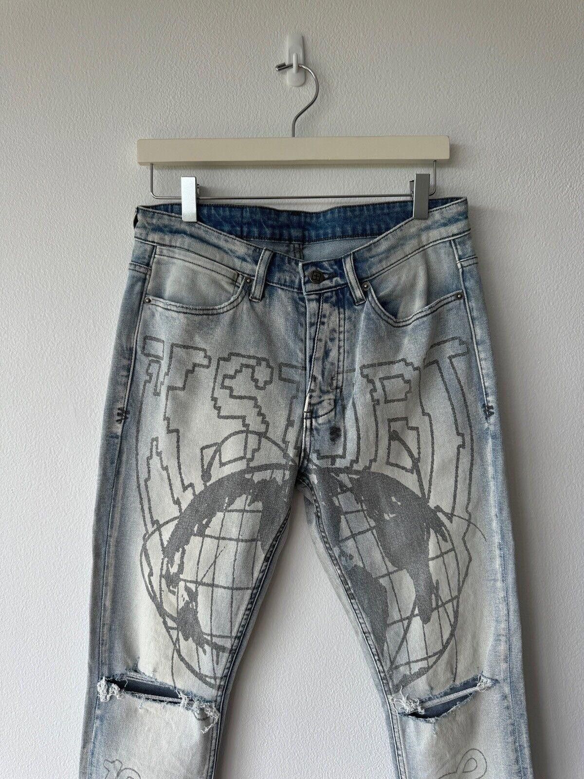 Ksubi Ksubi mens denim jean van winkle 32 blue globe cycle Size US 32 / EU 48 - 2 Thumbnail
