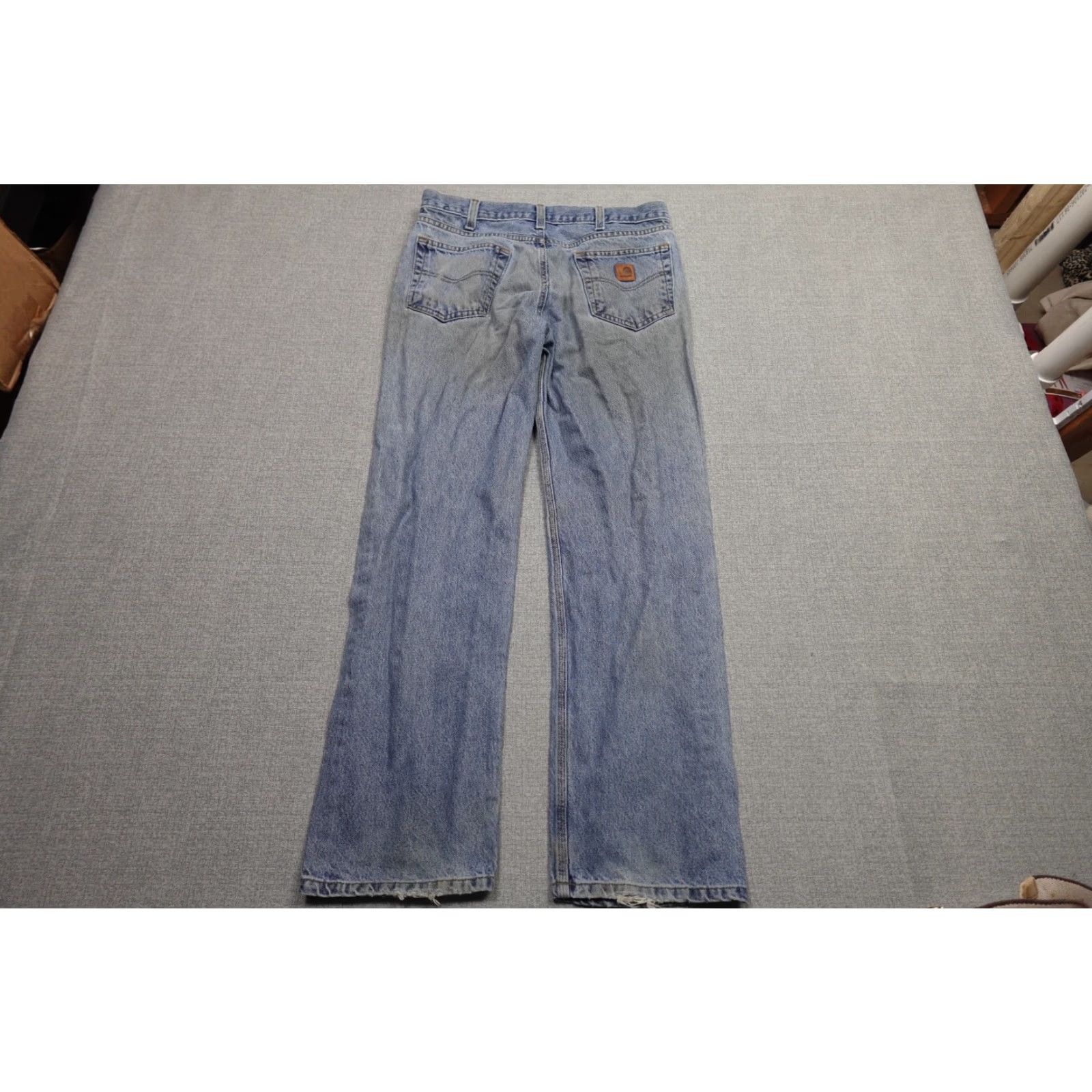Carhartt Carhartt Jeans Men 34x32 Blue Distressed Grunge 5-Pocket Denim Jeans Size US 34 / EU 50 - 6 Thumbnail