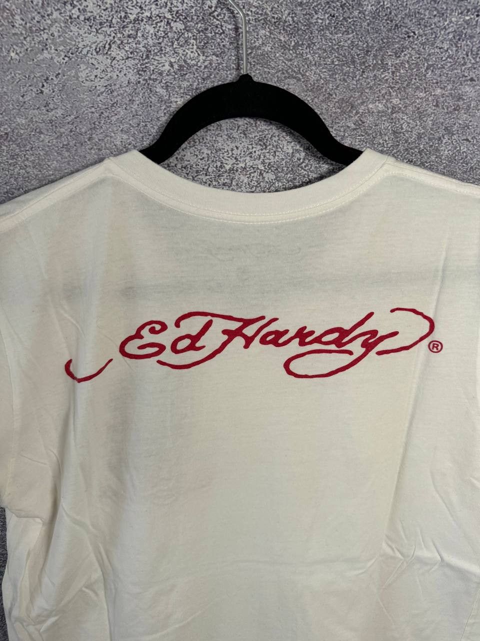 Vintage Ed Hardy Made In USA White Tee Logos small Size S / US 4 / IT 40 - 12 Thumbnail