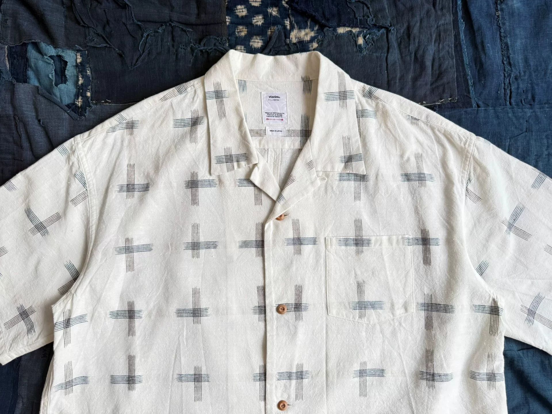 Visvim VISVIM 22SS WALLIS SHIRT S/S KASURI Size US L / EU 52-54 / 3 - 4 Thumbnail