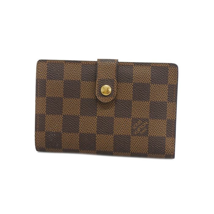 Louis Vuitton Womens Monogram Canvas Portefeuille Viennois Wallet Beige