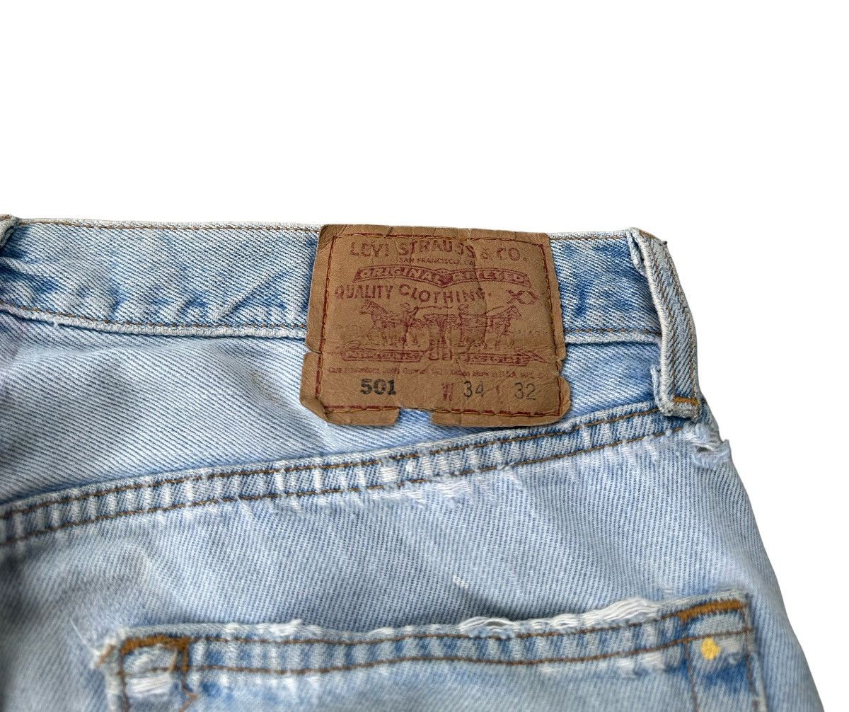 Levi's Vintage 90s Levi’s 501 custom paint denim jeans Size US 32 / EU 48 - 10 Thumbnail