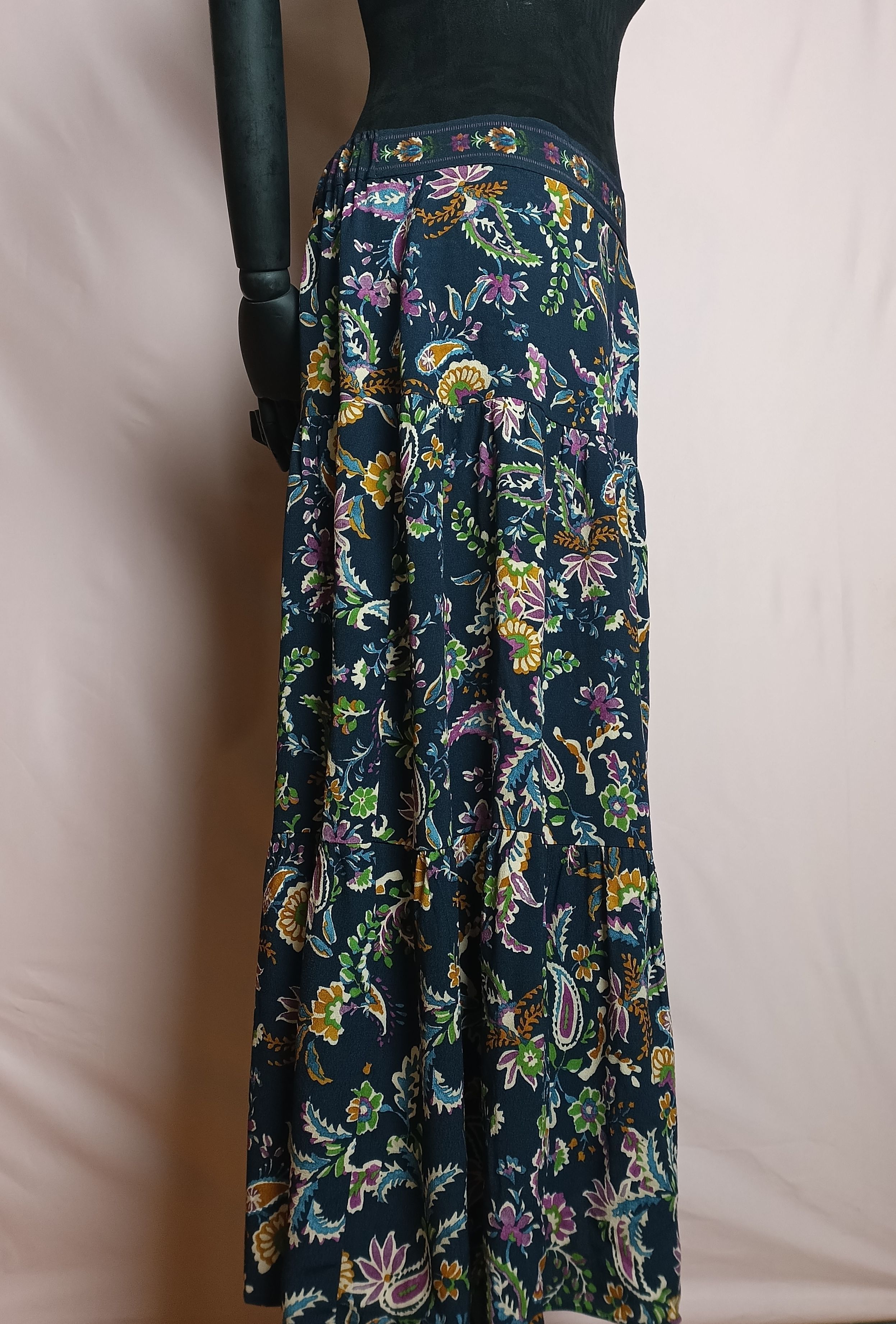 Sezane Sezane Tammie Flowers Print Long Skirt EU 40 Size 28" / US 6 / IT 42 - 5 Thumbnail