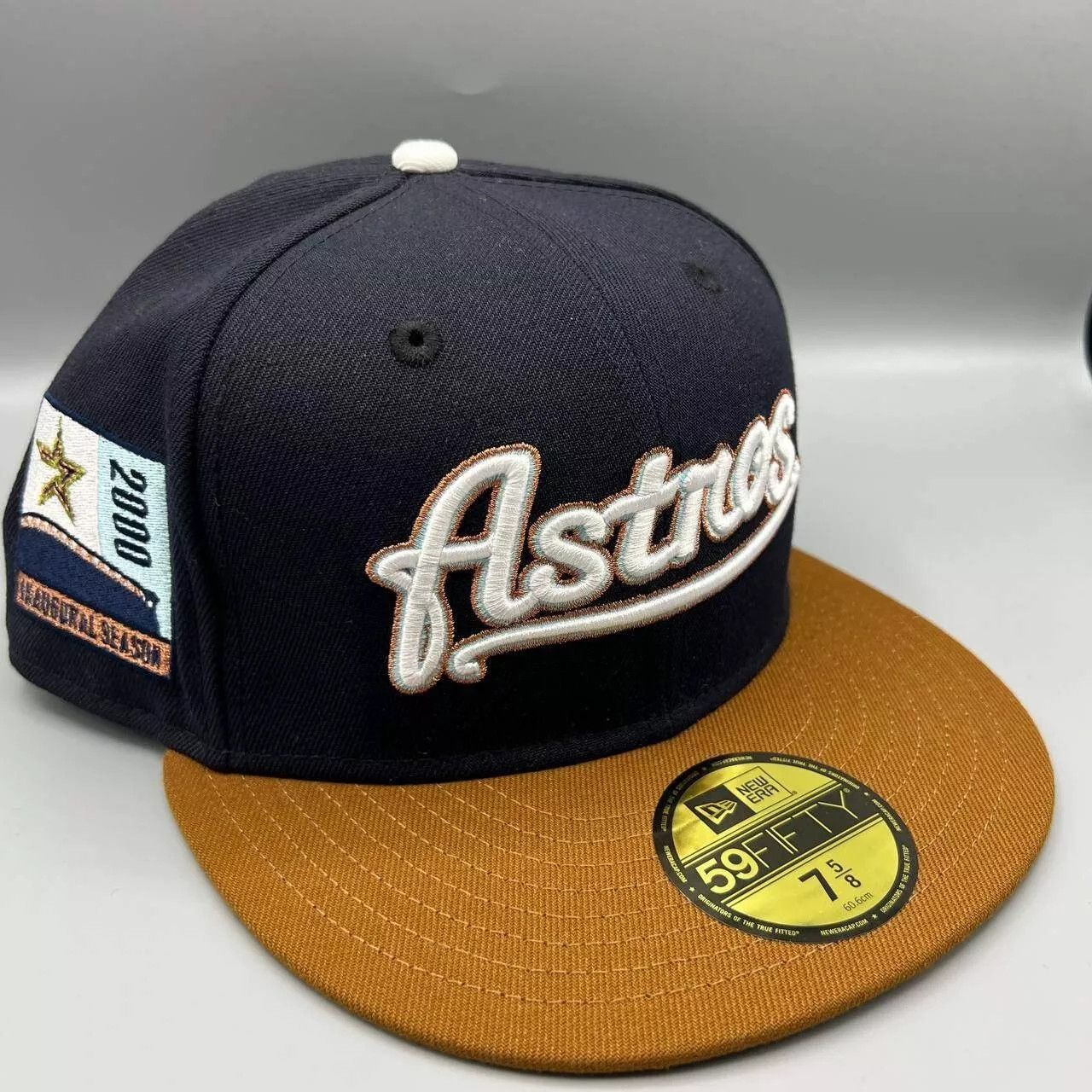 New Era Houston Astros Hat Men 7 5/8 59Fifty New Era MLB Fitted Cap Size ONE SIZE - 1 Thumbnail