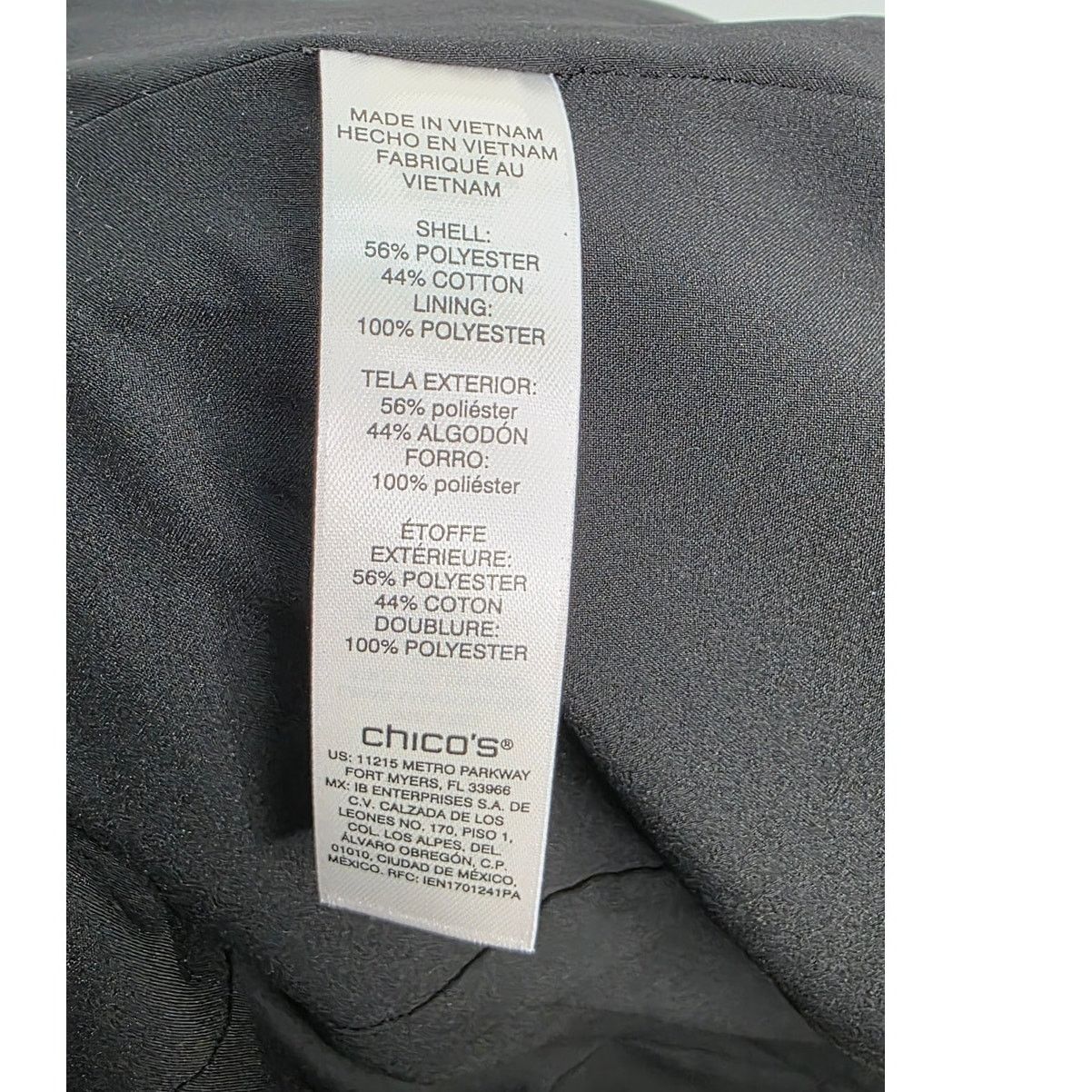 Other Chico's Black & White Tweed Jacket with Fringe Edging Large Size L / US 10 / IT 46 - 5 Thumbnail