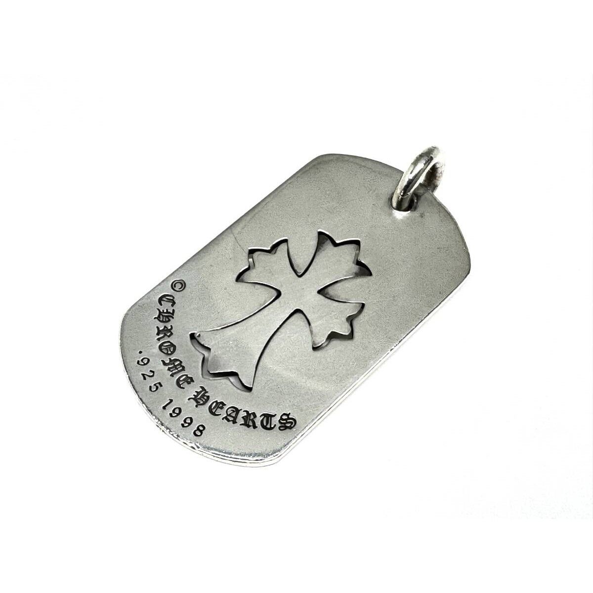 Chrome Hearts Chrome Hearts Invoice Cutout Tiny Cross Dog Tag Size ONE SIZE - 4 Thumbnail