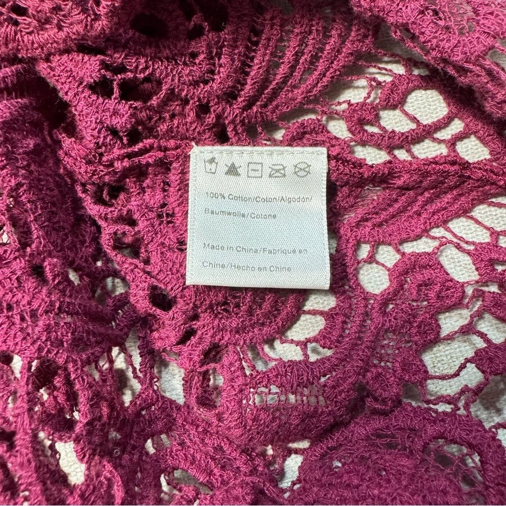 Other New Lisa Maree Cheers Lace Crochet High-Low Wine Dress Size Size L / US 10 / IT 46 - 7 Thumbnail