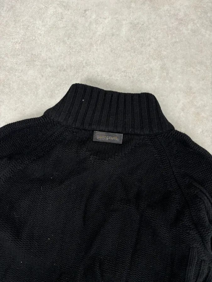 Just Cavalli 2010s Cavalli Black Wool Multi-Pocket Cargo Zip-up Sweater Size US L / EU 52-54 / 3 - 6 Thumbnail