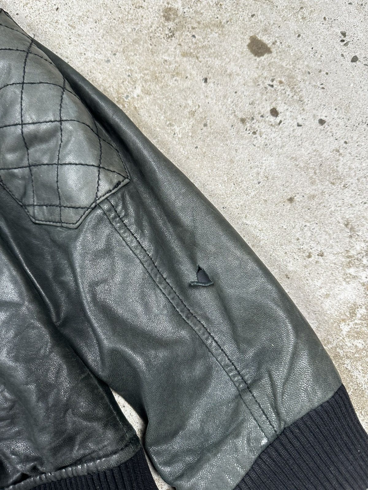 Genuine Leather × The Kooples The Kooples Khaki Biker Lamb Leather Jacket Size US L / EU 52-54 / 3 - 14 Thumbnail