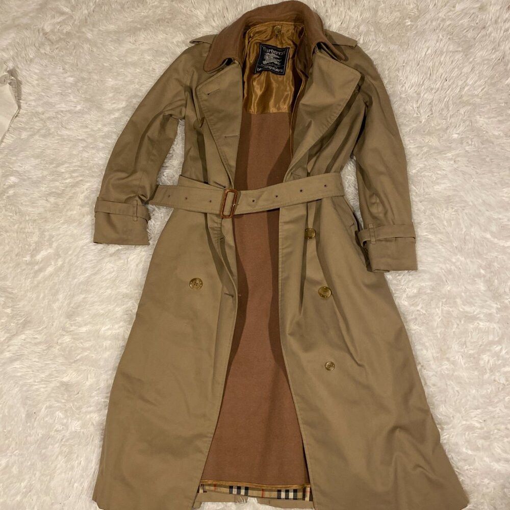 Burberry Vintage 90s Burberry Camel Wool Lined Kensington Chelsea Co Size M / US 6-8 / IT 42-44 - 6 Thumbnail