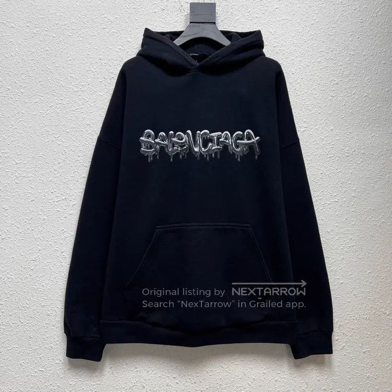 Balenciaga Balenciaga Limited Edition Jelly LOGO Black Hoodie Size US M / EU 48-50 / 2 - 1 Thumbnail