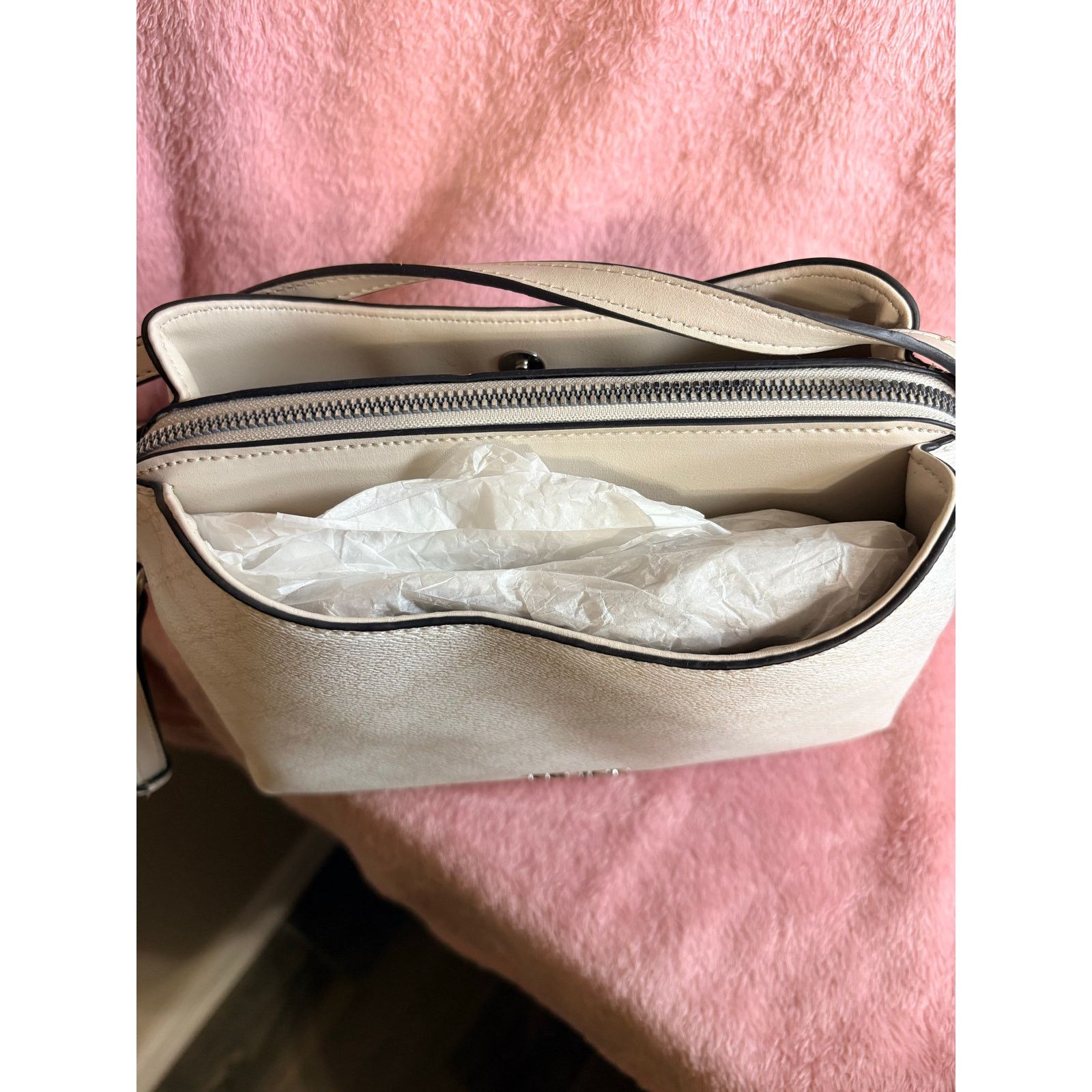Nine West Nine West Cream Monogram Crossbody Bag NWT Neutral Designer Size ONE SIZE - 7 Thumbnail