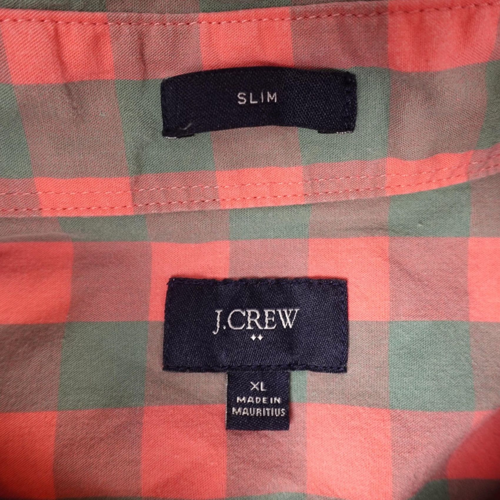 J.Crew J.Crew Shirt Mens XL Red Green Check Slim Fit Button Down Long Sleeve Casual Size US XL / EU 56 / 4 - 2 Thumbnail