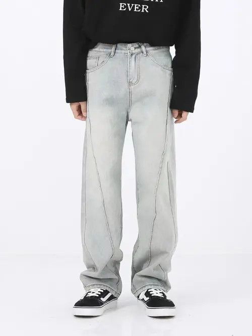 Jean Loose-fit straight-leg paneled striped jeans Size US 34 / EU 50 - 5 Thumbnail