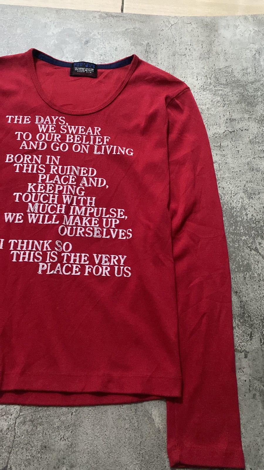 Hysteric Glamour Y2k Nicole club poem ifsixwasnine style longsleeve Size US S / EU 44-46 / 1 - 2 Thumbnail