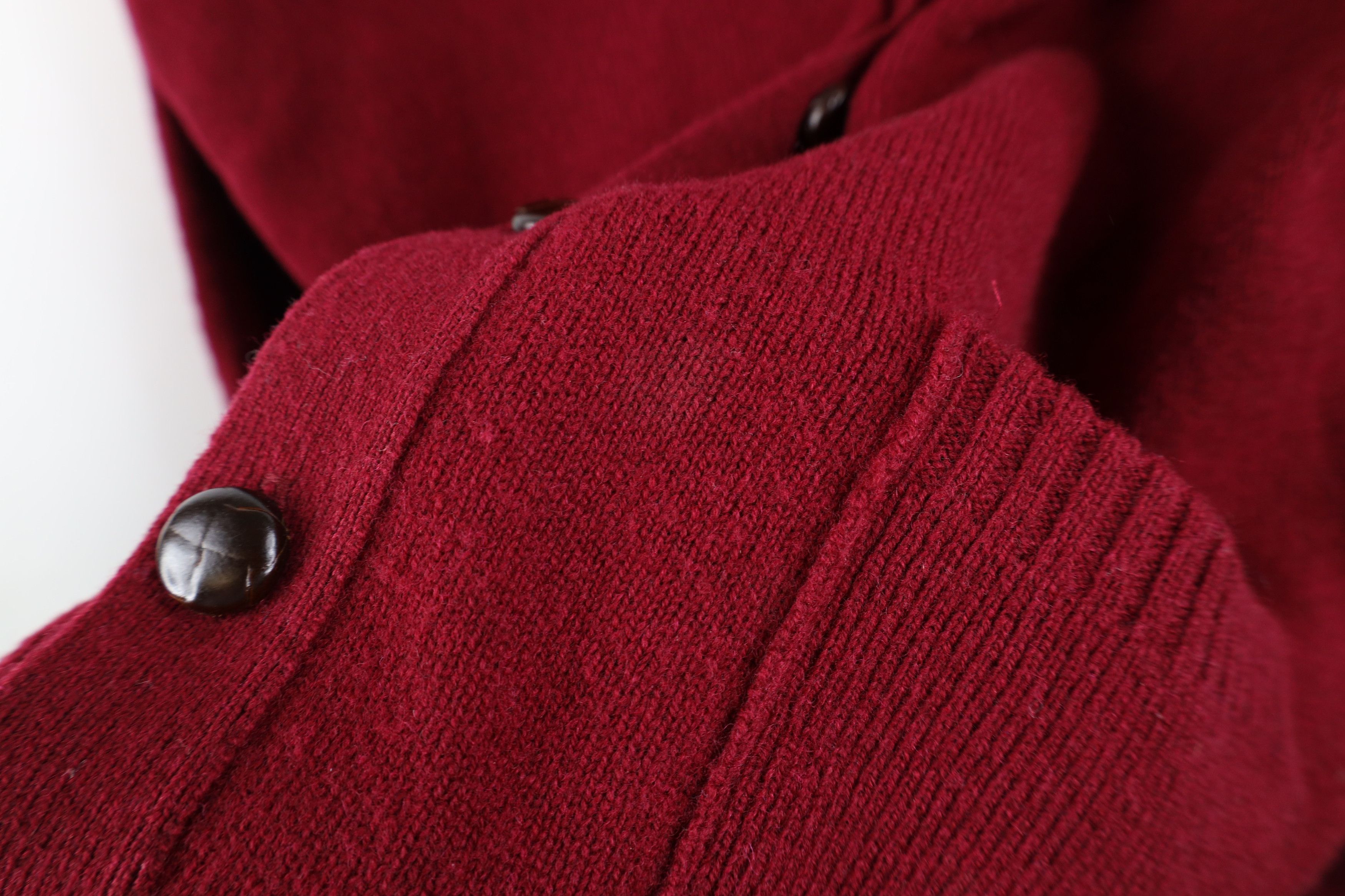 Vintage Vintage 70s Streetwear Knit Kurt Cobain Cardigan Sweater Red Size US XL / EU 56 / 4 - 5 Thumbnail