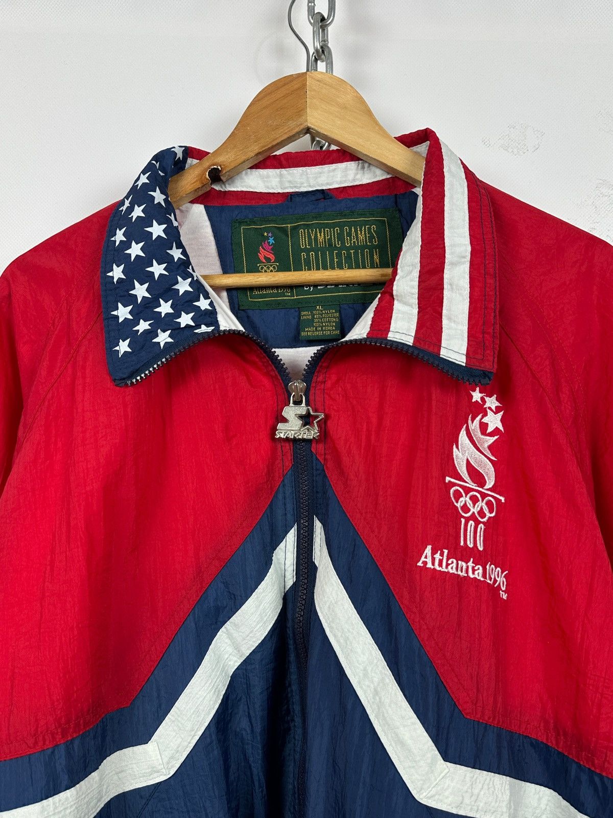 Starter 1996 Vintage Starter Atlanta Olympic Games Jacket Size US XL / EU 56 / 4 - 12 Thumbnail