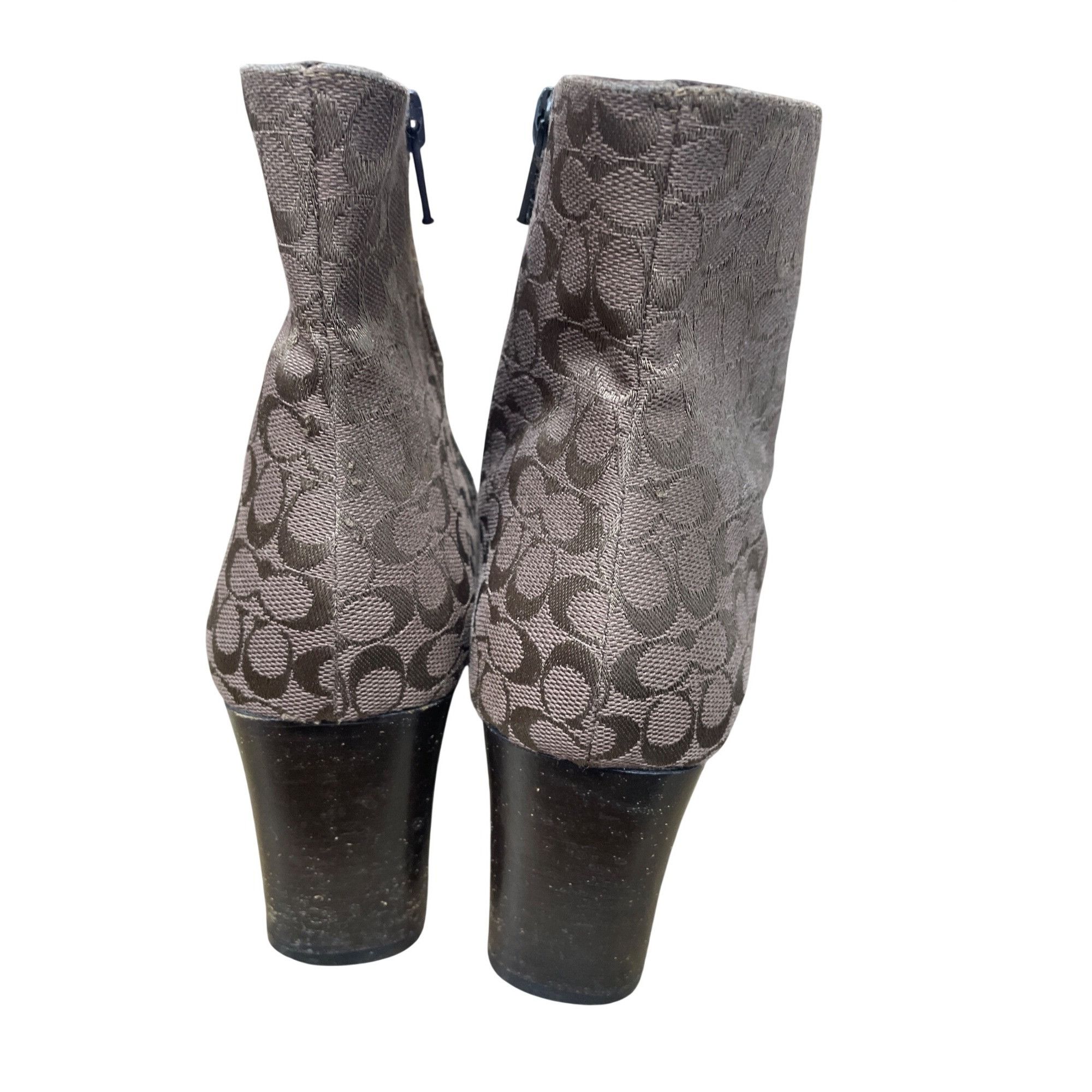 Coach Coach Brianna womans 3" block heel canvas monogram ankle boo Size US 7.5 / IT 37.5 - 13 Thumbnail