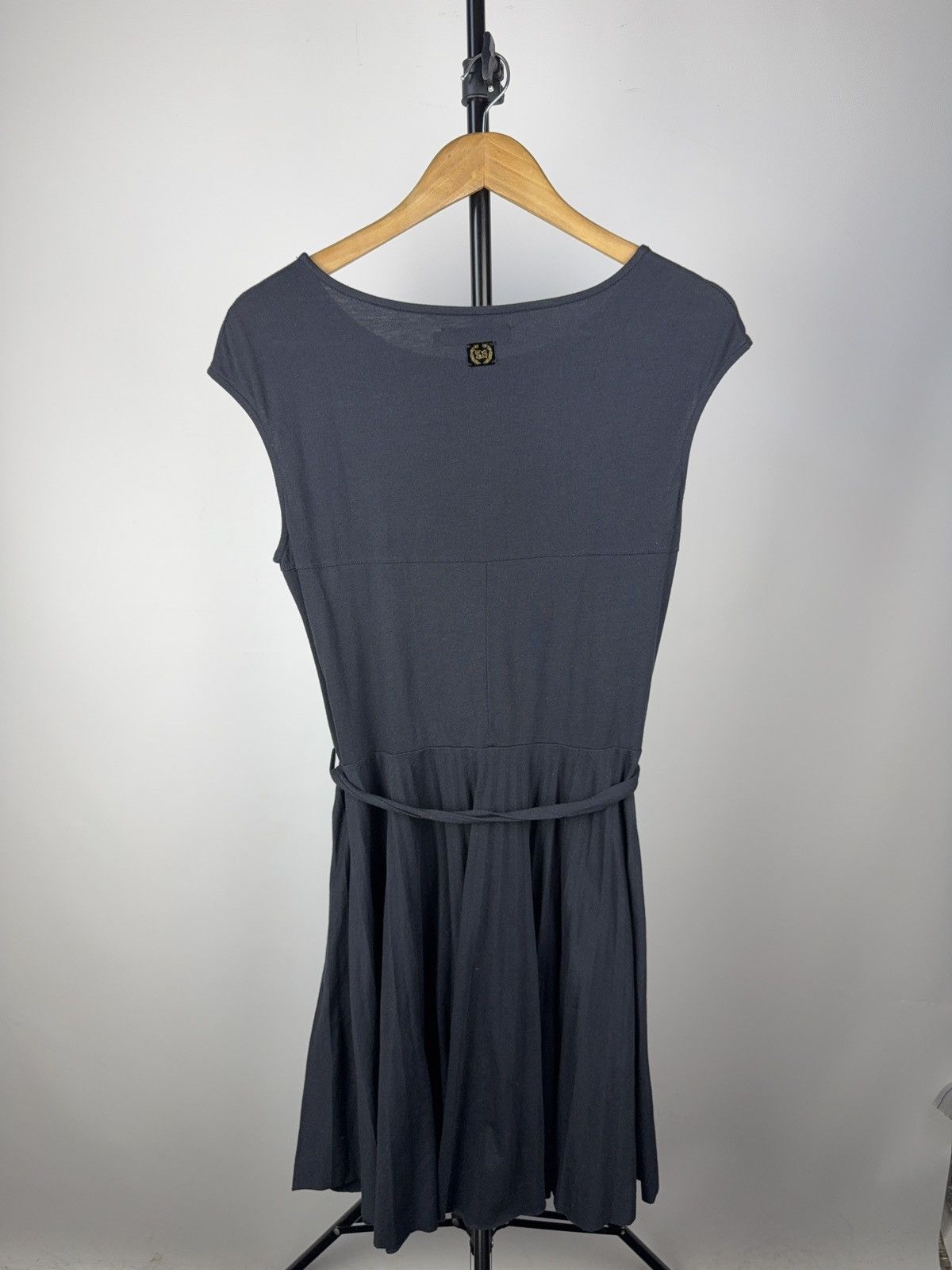Burberry Vintage 00s Luxury Thomas Burberry Blue Sexy Dress Retro Size M / US 6-8 / IT 42-44 - 6 Thumbnail