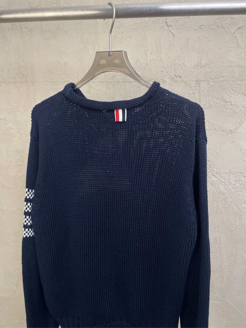 Thom Browne Thom browne Dolphin show four-striped knitted round-neck sw Size US M / EU 48-50 / 2 - 4 Thumbnail