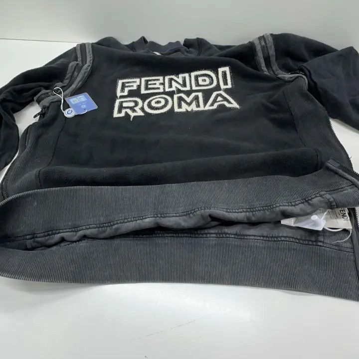 Fendi Fendi Black Removable Sleeve Logo Knit Sweater -2507 Size US M / EU 48-50 / 2 - 6 Thumbnail