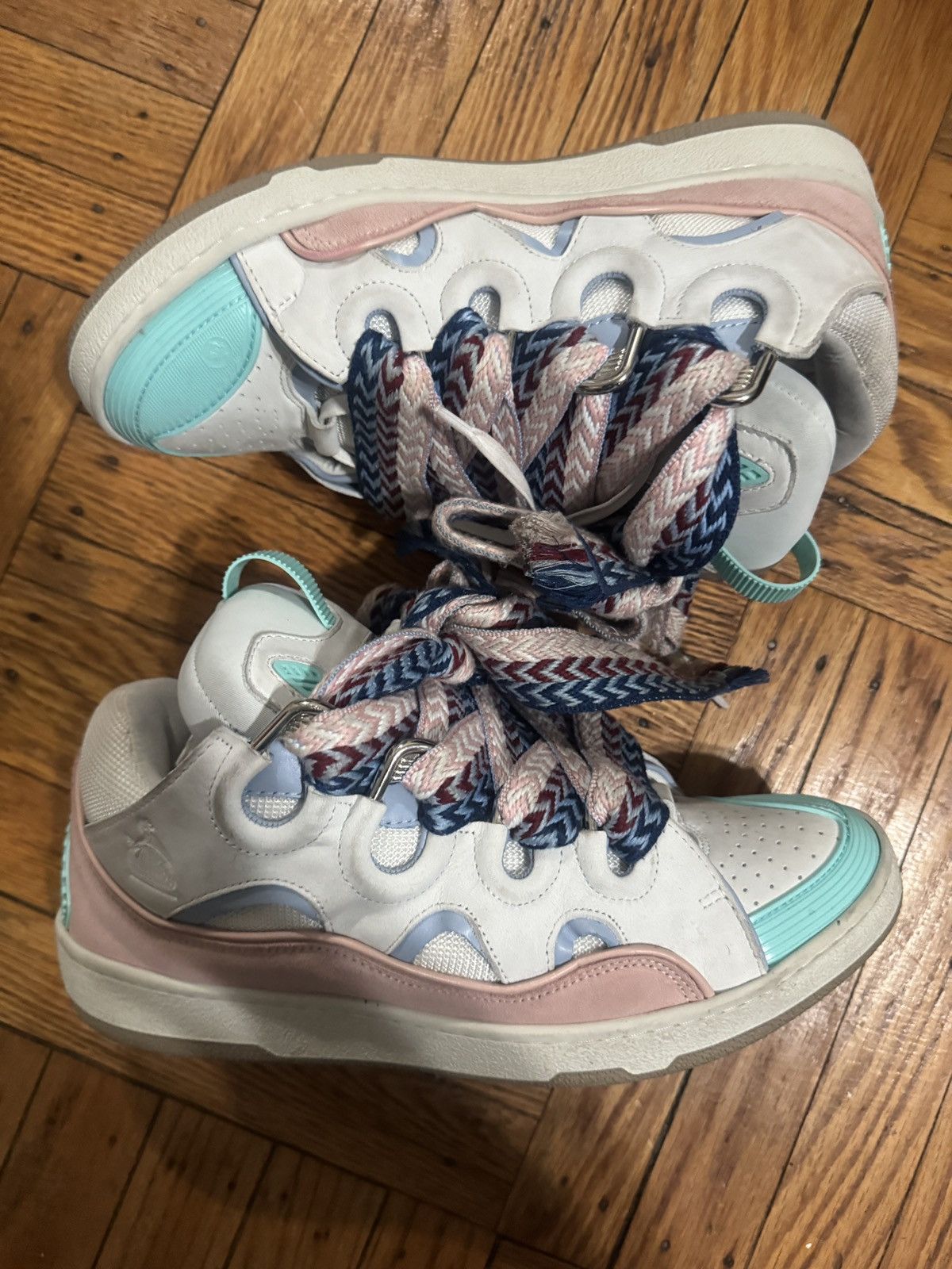 Lanvin Lanvin curb sneaker white pink Size US 11 / EU 44 - 1 Thumbnail
