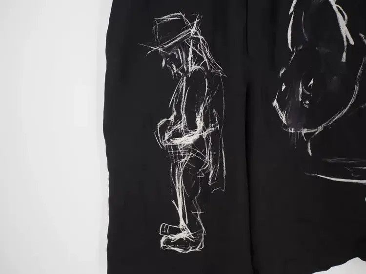 Yohji Yamamoto Sz 2 Yohji Yamamoto 21AW Abstract Print Silk Shorts-2505 Size US 32 / EU 48 - 3 Thumbnail