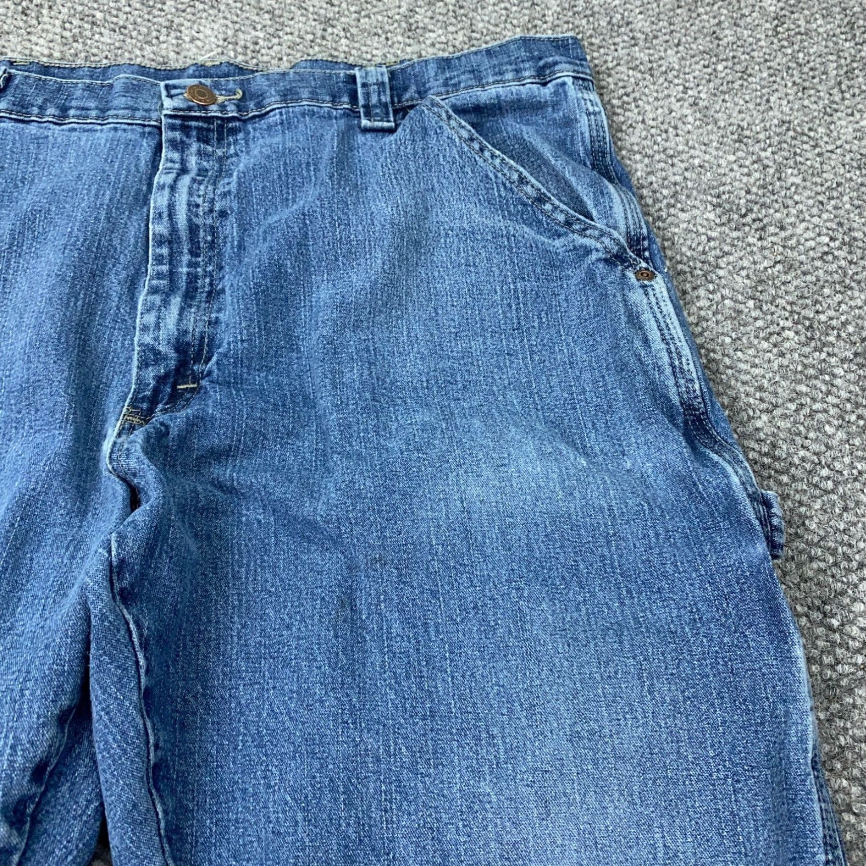 Wrangler VINTAGE Wrangler Jeans Mens 38x32 Blue Straight Denim Stretch 5-Pocket Design Size US 38 / EU 54 - 5 Thumbnail