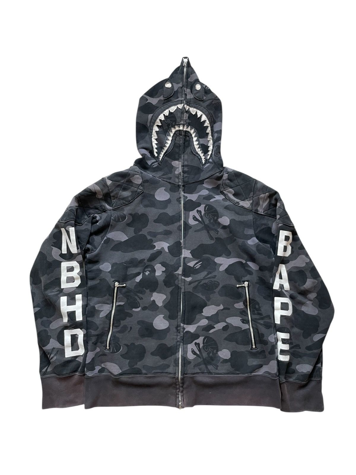 美品 22ss A BATHING APE BAPE KAWS pullover hoodie SHARK