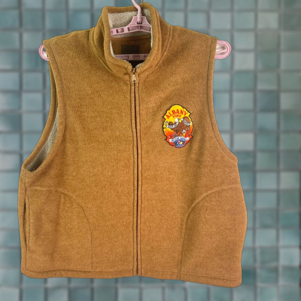 Vintage St. Johns Bay Vest Mens 2XL Tan Albany Fire & Rescue Sherpa Size US XXL / EU 58 / 5 - 1 Thumbnail