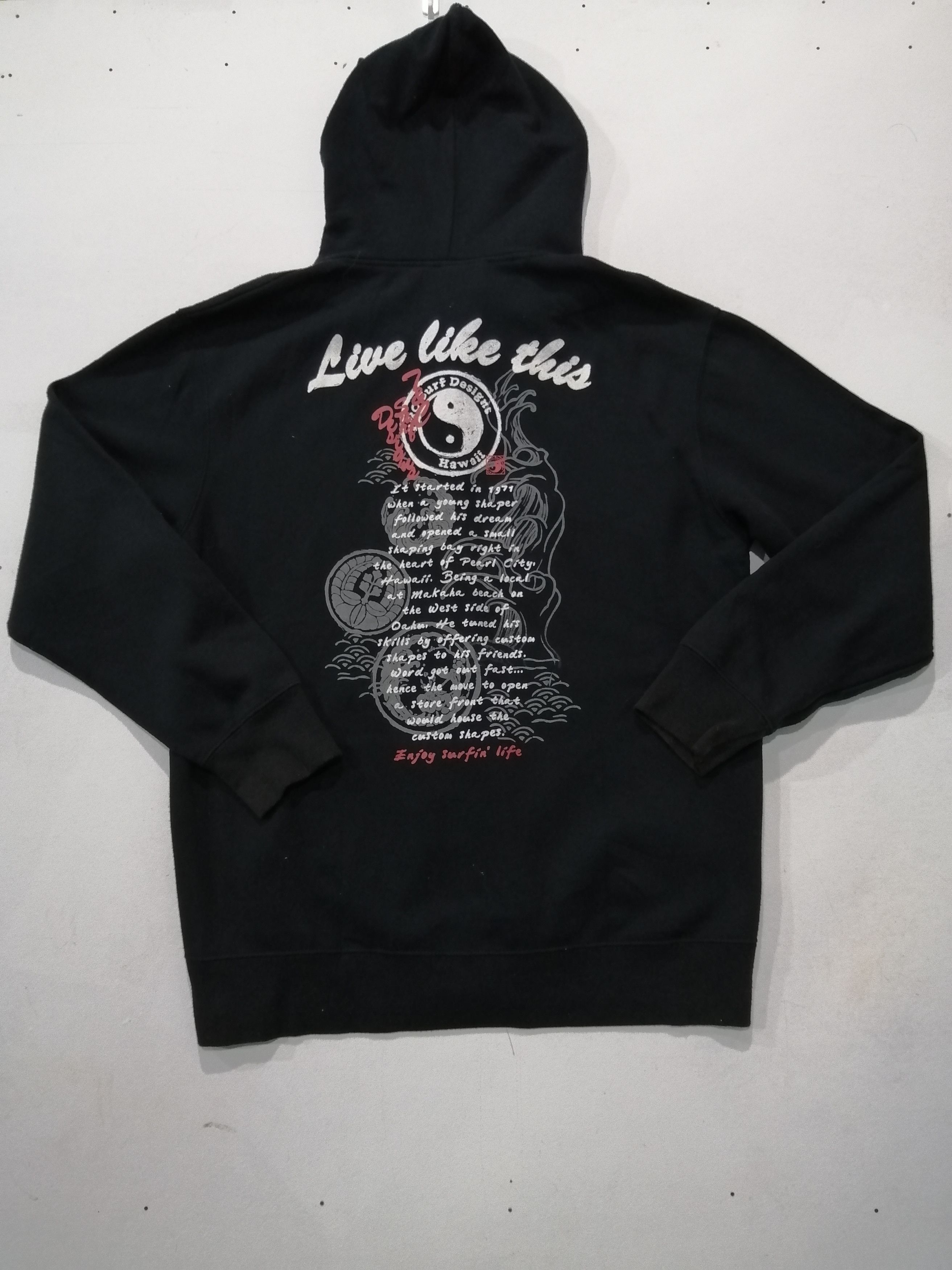 Designer Vtg T&C Surf Design Hawaii Big Logo Zipper Hoodie Sweater Size US L / EU 52-54 / 3 - 9 Thumbnail